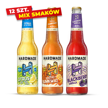 ZESTAW PIWO HARDMADE 0,4L BUT. BZW 12 SZTUK MIX SMAKÓW 