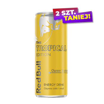 NAPÓJ ENERGETYCZNY RED BULL TROPICAL 0,25L PUSZ.