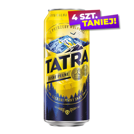 PIWO TATRA JASNE PEŁNE 0,5L PUSZ.  SZT.