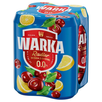 PIWO WARKA RADLER WIŚNIA Z CYTRYNĄ   0% 0,5L 4PACK. PUSZ.
