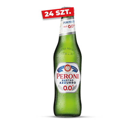 ZESTAW PIWO PERONI NASTRO AZZURRO 0% 0,33L BUT. BZW. 24 SZTUKI