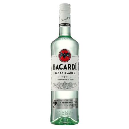 Zestaw RUM BACARDI CARTA BLANCA 37,5% 0,7L + napój za 1 grosz