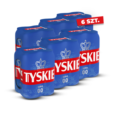 ZESTAW PIWO TYSKIE 0% 0,5L 4PACK PUSZ.6 SZTUK