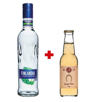 ZESTAW WÓDKA FINLANDIA LIME 0,70L 37,5% + THREE CENTS PINEAPPLE