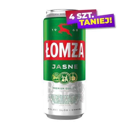 PIWO ŁOMŻA JASNE 0,5L PUSZ. SZT.