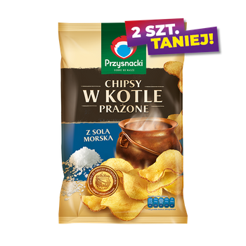 CHIPSY PRZYSNACKI W KOTLE PRAŻONE SÓL MORSKA 125 G