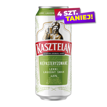 PIWO KASZTELAN NIEPASTERYZOWANY 0,5L PUSZ. SZT.