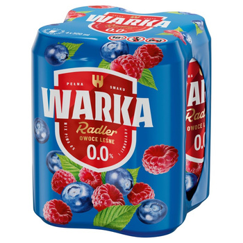 PIWO WARKA RADLER OWOCE LEŚNE  0% 0,5L 4PACK PUSZ.