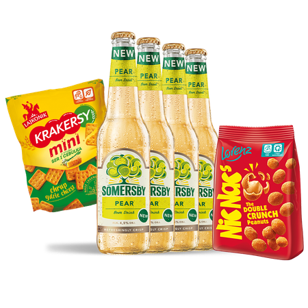 4 x PIWO GARAGE LEMON + CHIPSY CRUNCHIPS SER CEBULKA + ORZESZKI NIC NACS