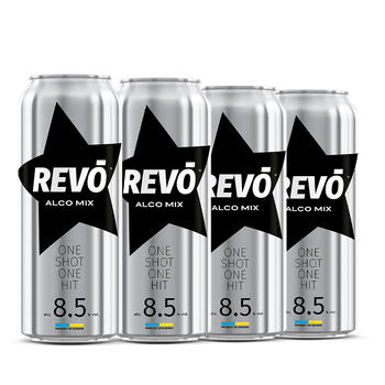 4 x REVO ALCO ENERGY DRINK 8,5 % 0,33L PUSZ.