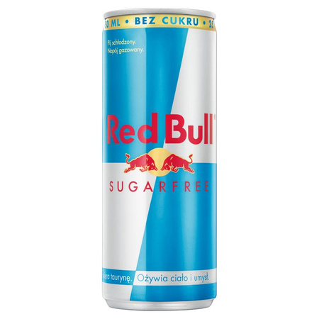 NAPÓJ ENERG.RED BULL SUGAR FREE 0,25L PUSZKA