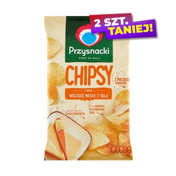 CHIPSY PRZYSNACKI WIEJSKIE MASLEM Z SOLĄ 135g