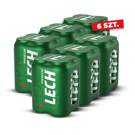 ZESTAW PIWO LECH PREMIUM 0,5L 4PACK PUSZ. 6 SZTUK