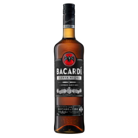 Zestaw RUM BACARDI CARTA NEGRA 37,5% 0,70L + napój za 1 grosz