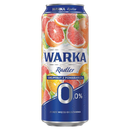 PIWO WARKA RADLER GREJPFRUIT Z POM. 0% 0,5L PUSZ. SZT.