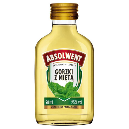 ABSOLWENT GORZKI Z MIĘTĄ 25% 0,09L