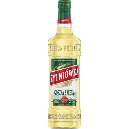 ŻYTNIÓWKA GORZKA Z MIĘTĄ 28% 0,5L