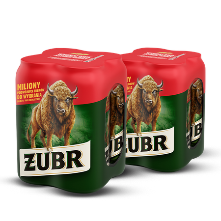 2 x PIWO ŻUBR 0,5L 4PACK PUSZ.