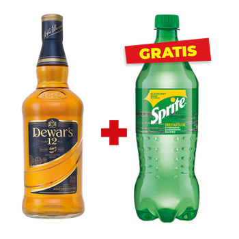 Zestaw WHISKY DEWAR'S 12 YEARS OLD 40% 0,7L + Sprite gratis