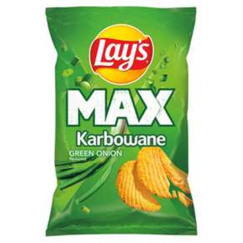 CHIPSY LAY'S KARBOWANE ZIELONA CEBULKA 120G
