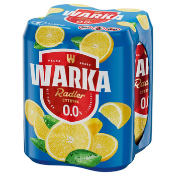 PIWO WARKA RADLER CYTRYNA 0% 0,5L 4PACK PUSZ.