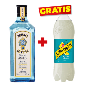 ZESTAW GIN BOMBAY SAPPHIRE + NAPÓJ SCHWEPPES ZA 1 GROSZ