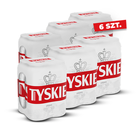 ZESTAW PIWO TYSKIE GRONIE 5,2% 0,5L 4PACK PUSZ. 6 SZTUK