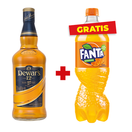 Zestaw WHISKY DEWAR'S 12 YEARS OLD 40% 0,7L + Fanta gratis