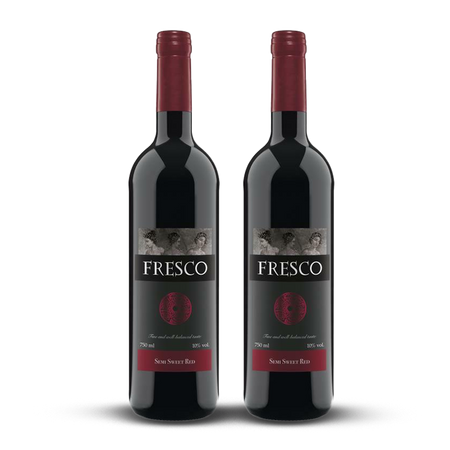 2 x WINO FRESCO ROSSO PÓŁSŁODKIE 10% C/PS 0,75L