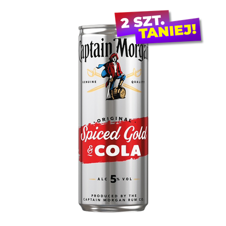DRINK CAPTAIN MORGAN & COLA 5% 0,25L