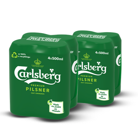 2 x PIWO CARLSBERG PILSNER 0,5L 4PACK PUSZ.