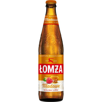 PIWO ŁOMŻA MIODOWE MALINA-LIPA 5,7%  0,5L BUT BZW.