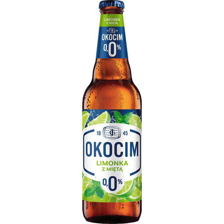 PIWO OKOCIM LIMONKA Z MIĘTĄ 0% 0,5L BUT. ZW.