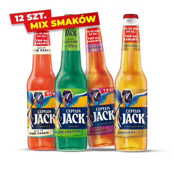 ZESTAW CAPTAIN JACK 0,4L BUT. BZW. MIX SMAKÓW 12 SZTUK