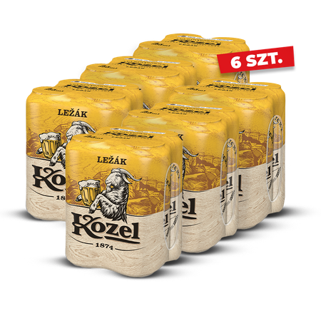 ZESTAW PIWO KOZEL LEZAK 11 0,5L 4PACK PUSZ. 6 SZTUK