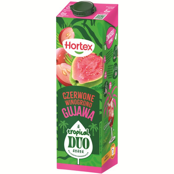 NAPÓJ HORTEX TROPICAL DUO CZERWONE WINOGRONO-GUJAWA 1L