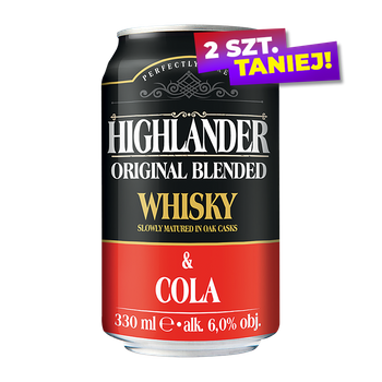 DRINK HIGHLANDER & COLA  6% 0,33 L PUSZKA