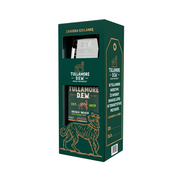 WHISKEY TULLAMORE DEW 40% 0,7L+SZKLANKA