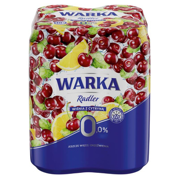 PIWO WARKA RADLER WIŚNIA Z CYTRYNĄ   0% 0,5L 4PACK. PUSZ.