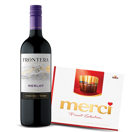 WINO FRONTERA MERLOT + CZEKOLADKI MERCI