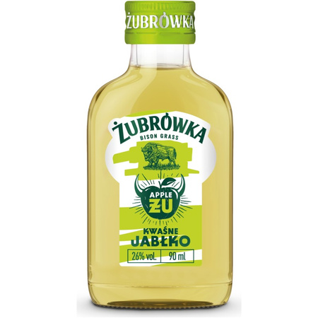 WÓDKA ŻUBRÓWKA ŻU KWAŚNE JABŁKO  26% 0,09L