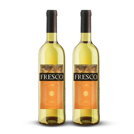 2 x WINO FRESCO BIANCO PÓŁSŁODKIE 10% 0,75L