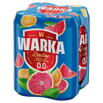 PIWO WARKA RADLER GREJPFRUIT Z POM. 0% 0,5L 4PACK PUSZ.