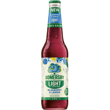 PIWO SOMERSBY BLUEBERRY & LEMON LIGHT 4% 0,4L BUT. BZW.