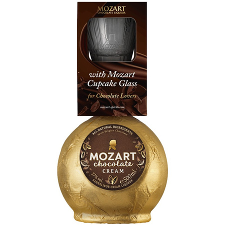 LIKIER MOZART CHOCOLATE CREAM CUPCAKE GLASS 17% 0,5L