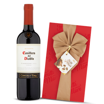 WINO CASILLERO DEL DIABLO CARMENERE + CZEKOLADKI FRUTTI DI MARE