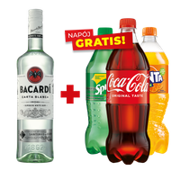 Zestaw RUM BACARDI CARTA BLANCA 37,5% 0,7L + napój za 1 grosz